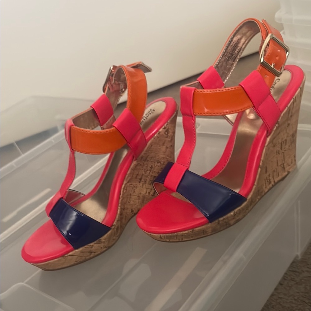 Croft & Barrow Pink, Orange, and Blue Wedges
